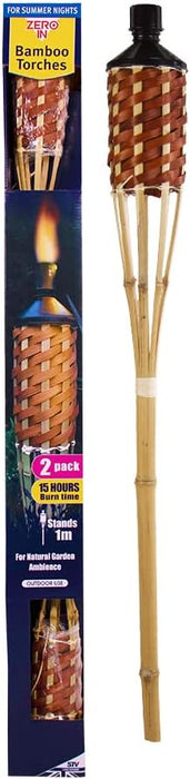 Zero In Citronella Bamboo Torches 2/pk 4519