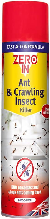 Zero In Ant And Crawling Insect Killer Spray 300ml Aerosol 9620