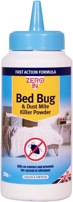 Zero In Bed Bug And Dust Mite Killer Powder 250g 9828