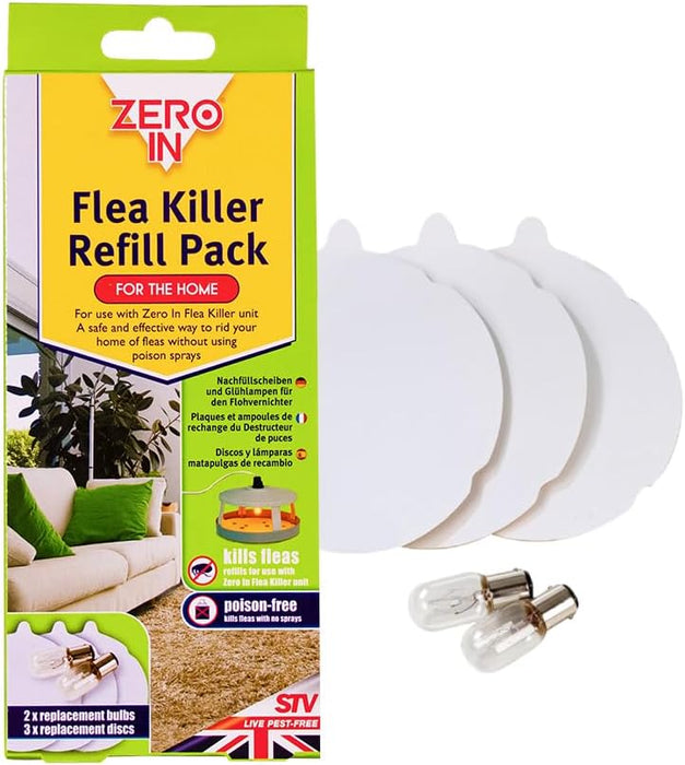 Zero In Flea Killer Refill Pack (3 Refill Discs And 2 Spare Lamps) 0191