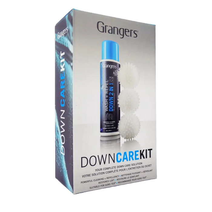 Grangers Down Care Kit Includes Down Wash And Repel 300ml | X3 Dry Balls | Perfect For Down Jackets | All In 1 Kit