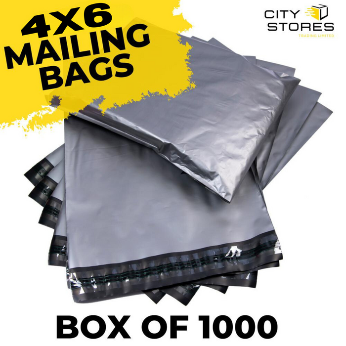 4x6 Grey Mailing Bags (1000) - Citystores