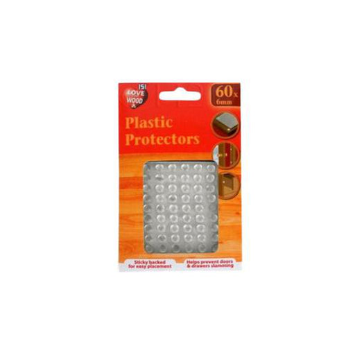 151 Anti-Slam Self-Adhesive Plastic Protectors Pack of 60 x 6mm- 151 Adhesives