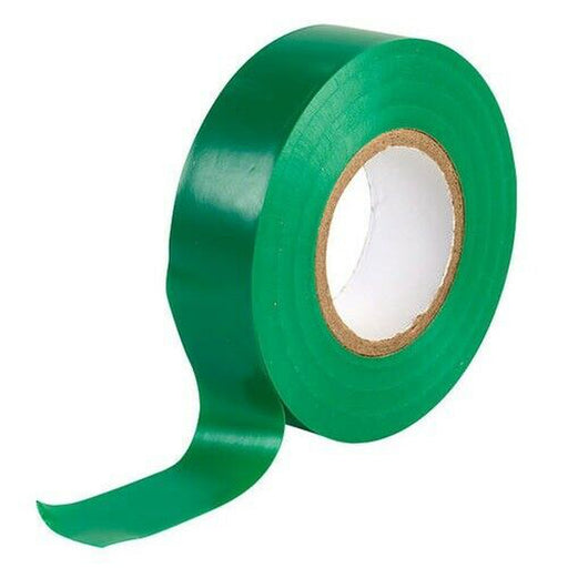 19mm x 20 Metre Green Electrical Insulation Tape 1 Roll - PVC Electrical
