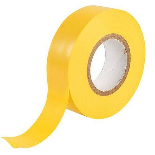 19mm x 20 Metre Yellow Electrical Insulation Tape 1 Roll - PVC Electrical