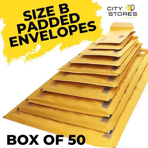 200 x B/2 Padded Envelopes Gold/Brown Padded Bubble Envelopes/Mailers - Citystores