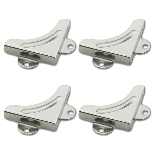 4x PICTURE/MIRROR CORNER CLAMPS Silver Metal Fixing Mounting Support Brackets - City Stores