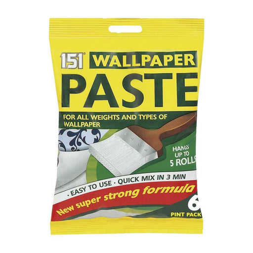 5 Roll Extra Strong Wallpaper Adhesive Paste Super Stick Wall Paper Paste - 151 Adhesives