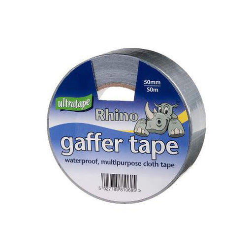 50m x 50mm Silver Cloth Ultra Tape Rhino Multipurpose Waterproof - Ultra Tape