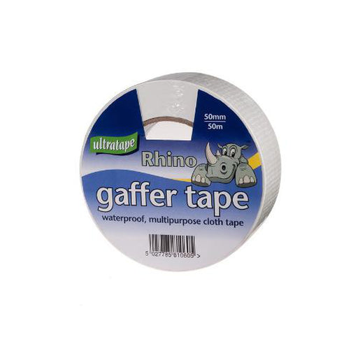 50m x 50mm White Rhino Duct Gaffer Tape Multipurpose Waterproof - Ultra Tape