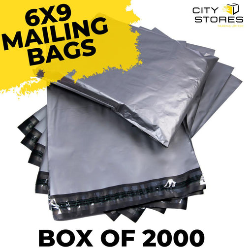 6x9 Grey Mailing Bags Grey (2000) - Citystores