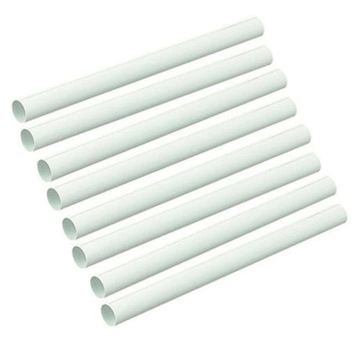 8 White Radiator Pipe Covers Sleeves Trims Shrouds 15mmx195mm - Blackspur