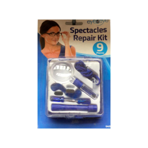 9PC Eyeglass Repair Kit Spectacle Nose Glasses Optical Screw Nut Pad + Magnifier - DGI