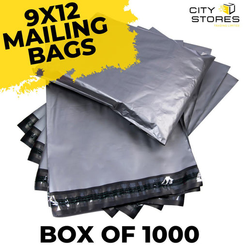 9x12 Grey Mailing Bags (1000) - Citystores