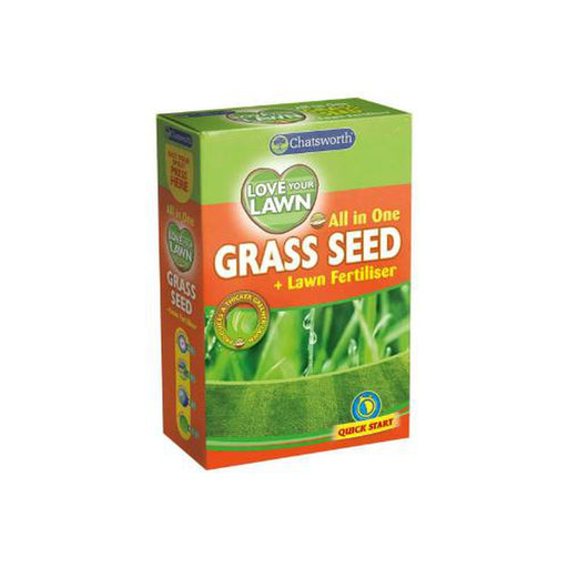 All In One Grass Seed Fertilizer Premium Thick Fast Growing Repair 375g - Chatsworth
