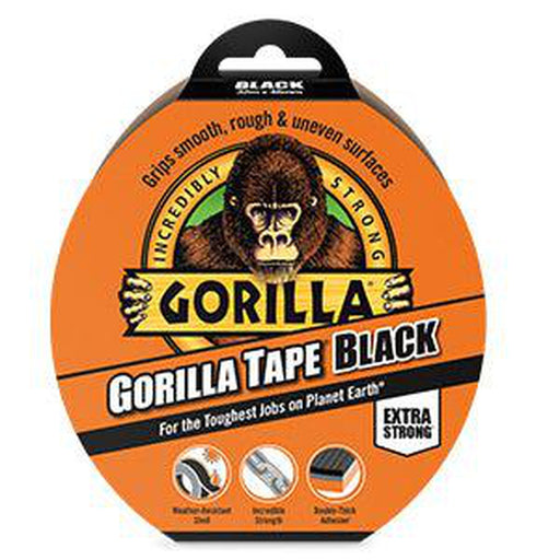 Black 48mm x 27m Gorilla Tape Gaffer & Builders - Gorilla Glue