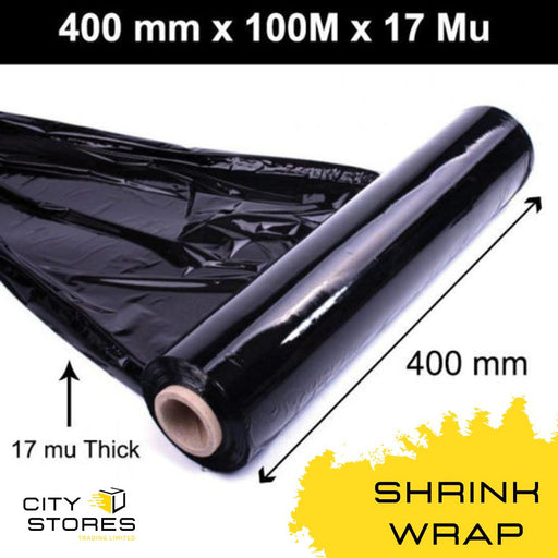 Black Shrink Wrap 400MM X 250M 17mu- Citystores