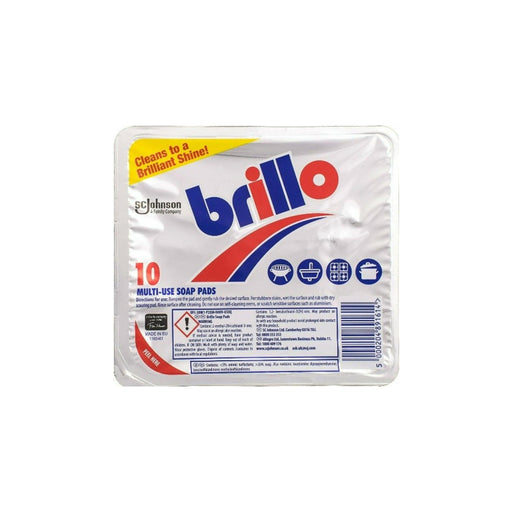 Brillo Soap Pads Box Fine Steel wool Pads Pack of 10 - Brillo