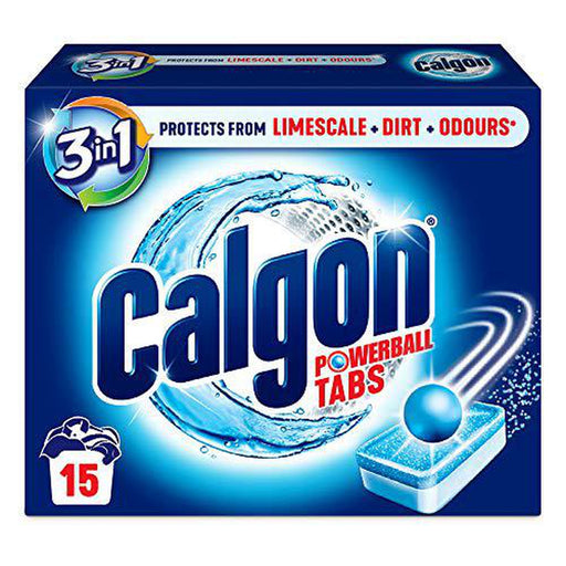 Calgon 3-in-1 Washing Machine Cleaner & Water Softener 15 Powerball Tablets - Calgon