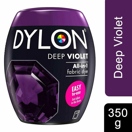 Dylon Machine Dye Pod for Clothes & Soft Furnishings Deep Violet 350g - Dylon