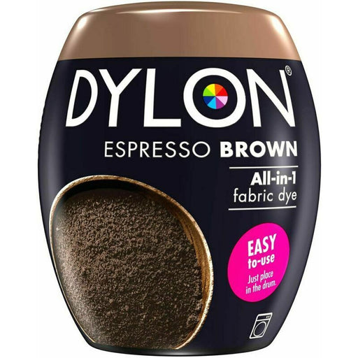 Dylon Machine Dye Pod for Clothes & Soft Furnishings Espresso Brown 350g - Dylon