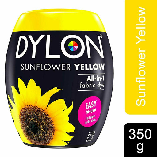 Dylon Machine Dye Pod for Clothes & Soft Furnishings Sunflower Yellow 350g - Dylon