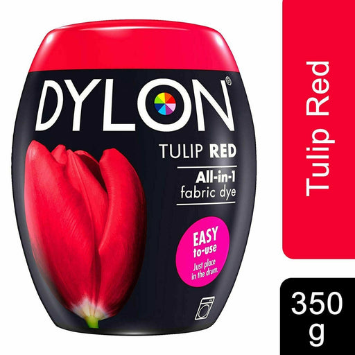 Dylon Machine Dye Pod for Clothes & Soft Furnishings Tulip Red 350g - Dylon