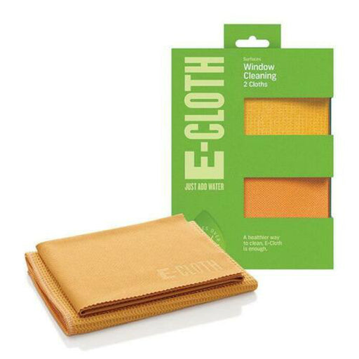 E-Cloth Glass Window Pack 2 Microfibre Cleaning & Polishing Cloths, No Chemicals - ECloth
