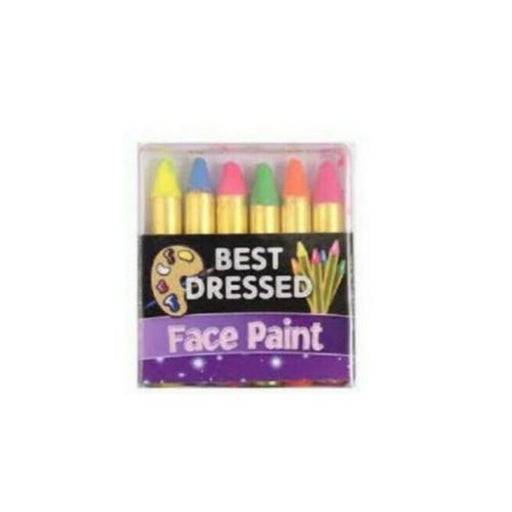 Face paint make up sticks crayons Orange Yellow Pink Blue Purple and Green
