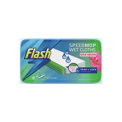 Flash Speedmop Wet Cloths Wild Orchid with Trap+Lock Technology - Flash