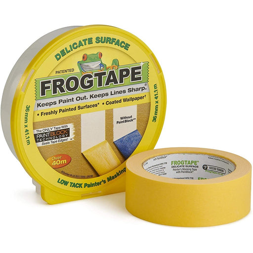 Frog Tape Yellow Delicate Surface Painters Masking Tape 36mm x 41.1m - Frog Tape