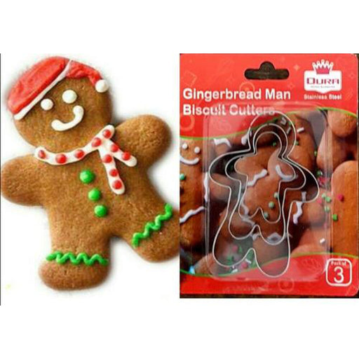 Gingerbread Man Christmas Cookie Cutter Biscuit Pastry Fondant Mould Stainless - Dura