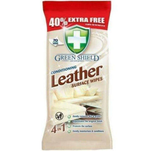 Green Shield Conditioning Leather Surface Wipes 70 Wipes - Green Shield
