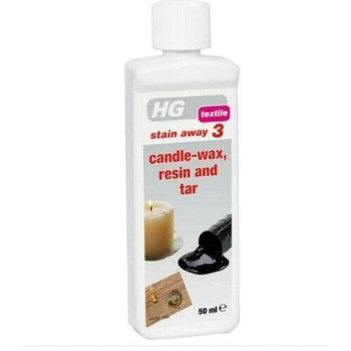 HG Textile Stain Away No.3 Removes Candle Wax Tar Resin Stains Remover 50ml - HG Textile