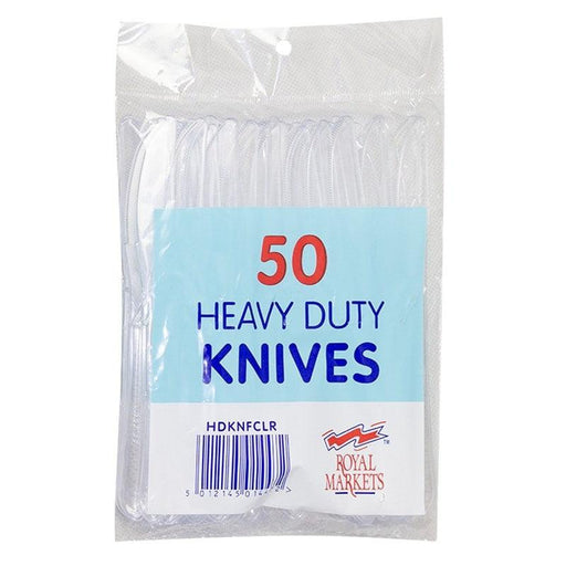 Heavy Duty Disposable Knives Clear Cutlery