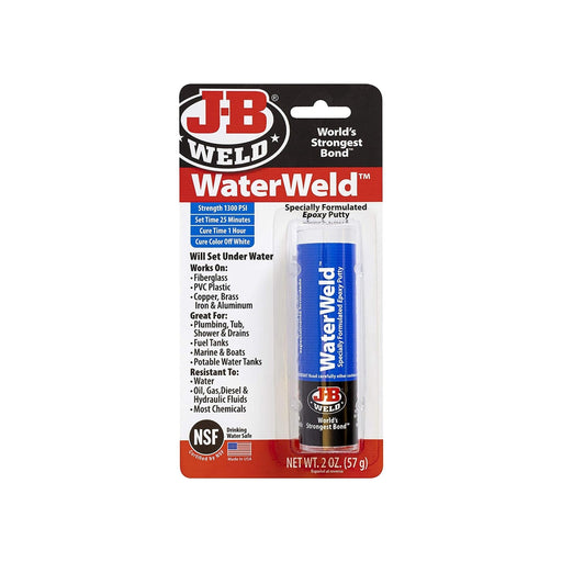 J-B Weld Waterweld Under Water Adhesives, Off White 2 oz, 1 Pack - J-B Weld