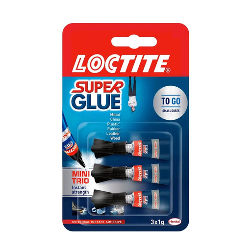 Loctite SuperGlue Mini Trio, 1g - Pack of 3 - Loctite
