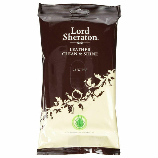 Lord Sheraton Leather Wipes Clean & Shine Nourishing Protect 24 Wipes Furniture - Lord Sheraton