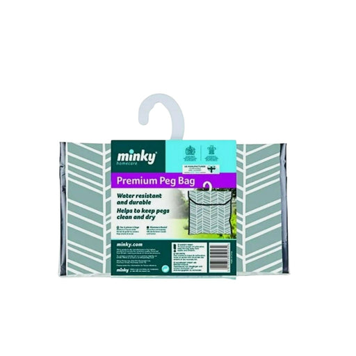 Minky Premium Waterproof Durable Peg Storage Bag with Hanging Hook Grey - Minky