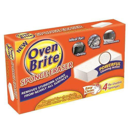 Oven Brite Re Usable 4 Sponge Eraser For Ovens Hobs Microwaves - 151 Adhesives