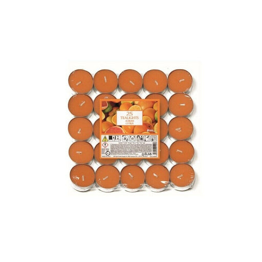 Price's Candles Scented Tea Lights Candles Pack of 25 Citrus - Price's