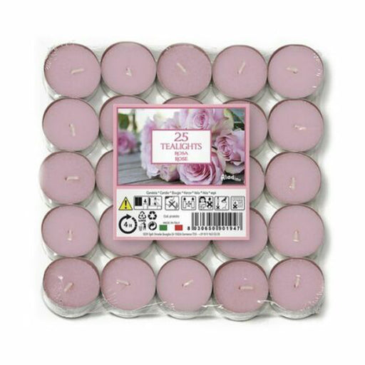 Price's Candles Scented Tea Lights Candles Pack of 25 Rose - Price's
