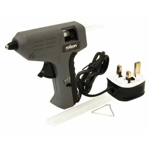 Rolson 230V Hot Melt Mini Glue Gun with glue Sticks for Hobby Craft Art - Rolson