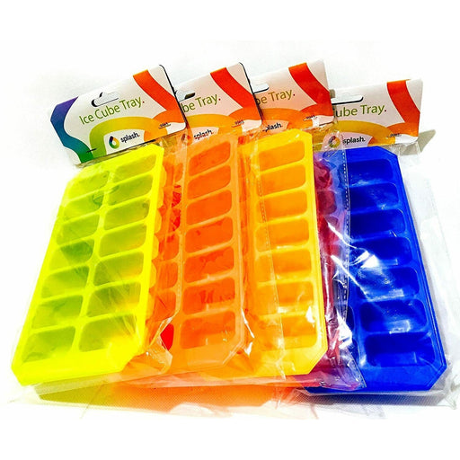 Silicone Soft Splash Ice Cube Tray Flexible With Various Colour - Apollo