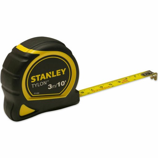 Stanley Tylon Tape Measure Pocket Clip ToolBox Diy Tradesman Black Yellow 3m/10ft - Stanley
