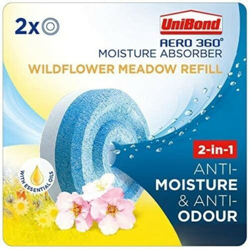 UniBond Aero 360° Wildflower Refill Meadow Dehumidifier Moisture Condensation Absorbers Refill 2 Tabs - UniBond