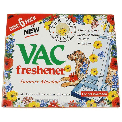 Vac Air Freshener 6 Discs Summer Meadow Vacuum Cleaner Pet Lovers Hoover Disc - Vac