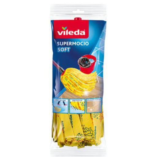 Vileda SuperMocio Soft Mop Refill Mopping Cleaning Home Kitchen Fast Drying - Vileda