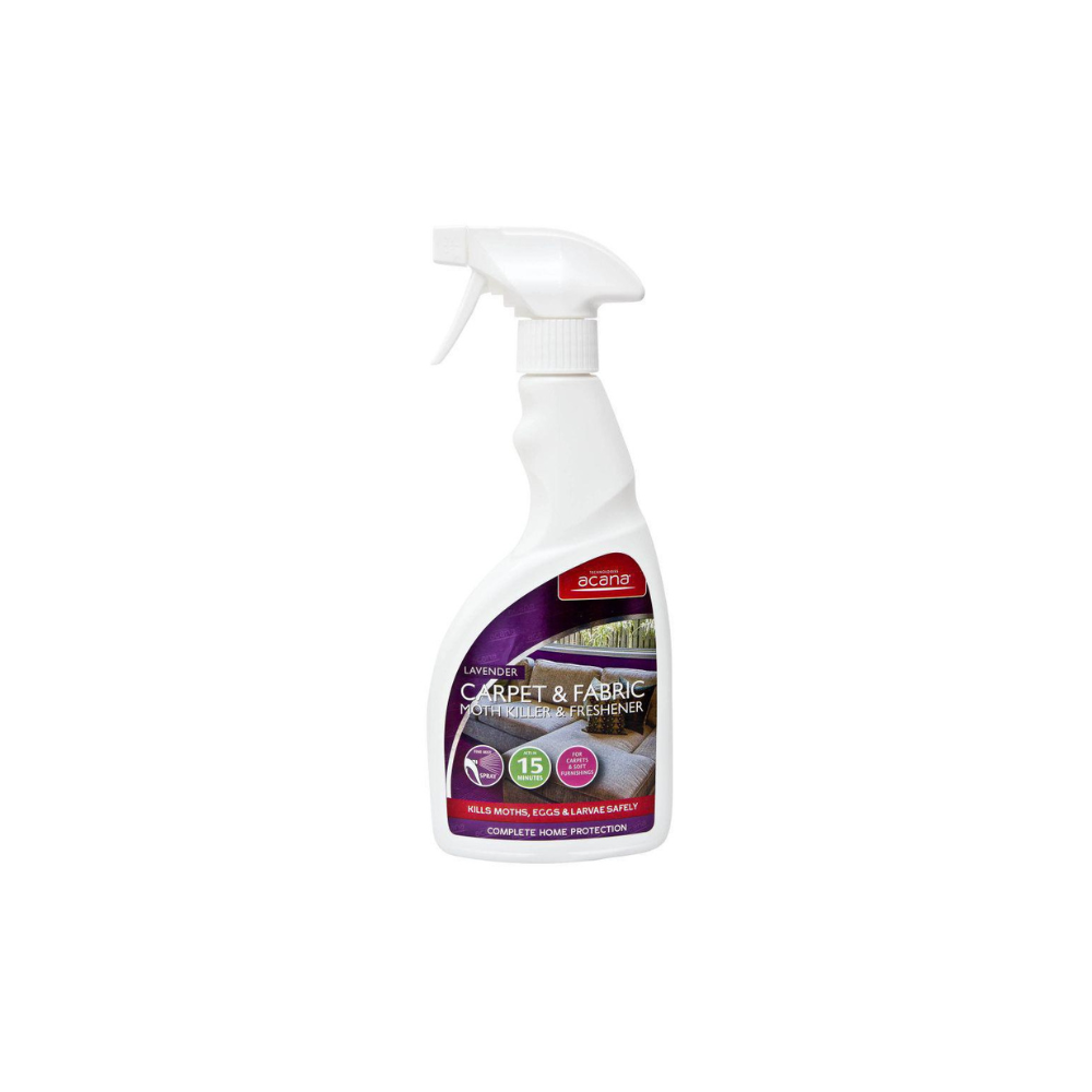 Moth Killer & Freshener Spray 275ml Acana Lavander Fragrance Fabric Clothes  Safe